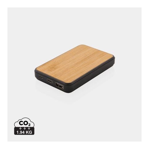 FSC® and RCS recycled plastic 5.000 mAh Powerbank brown | No Branding | not available | not available