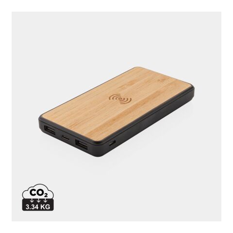 FSC®&amp; RCS Rplastic 8000 mAh Wireless Powerbank brown | No Branding | not available | not available