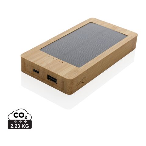 Sunwick 10.000 mAh Bamboo solar powerbank brown | No Branding | not available | not available