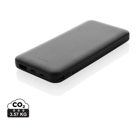 Lockhart RCS recycled plastic Powerbank 10.000 with integrated cables black | No Branding | not available | not available
