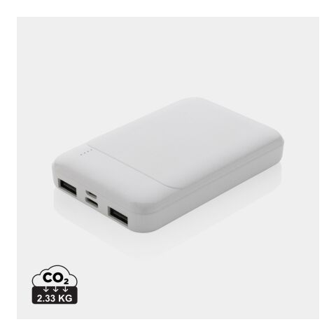 RCS recycled plastic 5.000 mAh powerbank white | No Branding | not available | not available