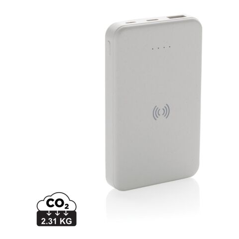 RCS recycled plastic 5.000 mAh 5W wireless powerbank white | No Branding | not available | not available
