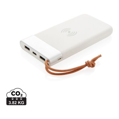 Aria 8.000 mAh 5W wireless charging powerbank White | No Branding | not available | not available