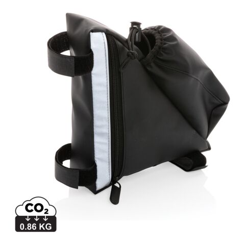 PU high visibility bike frame bag with bottle holder black | No Branding | not available | not available
