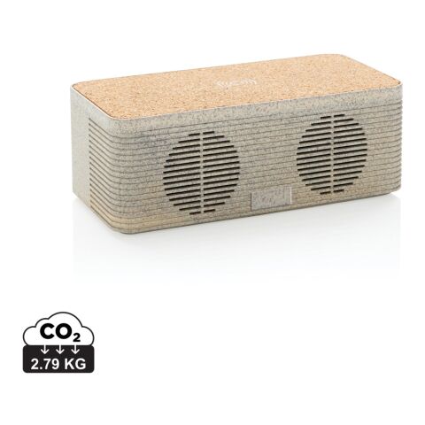 Wheatstraw wireless charging speaker brown | No Branding | not available | not available