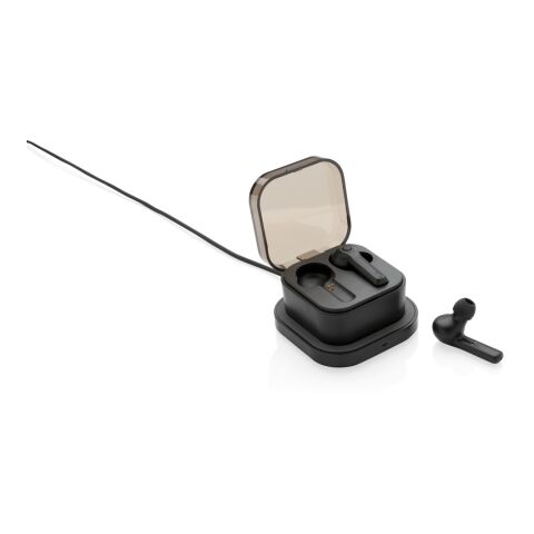 TWS earbuds in wireless charging case black | No Branding | not available | not available