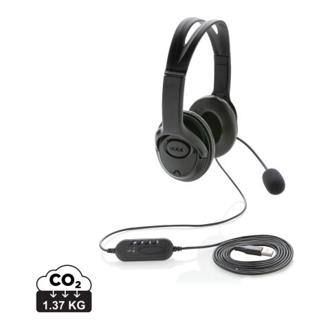 Over ear wired work headset black | No Branding | not available | not available