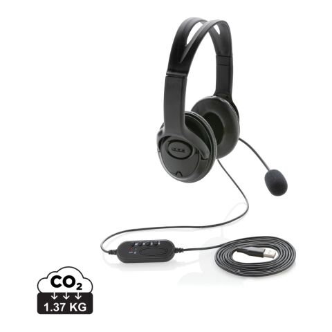 Over ear wired work headset black | No Branding | not available | not available