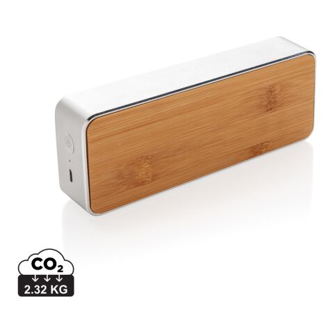 Nevada Bamboo 3W wireless speaker grey-black | No Branding | not available | not available