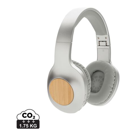 Dakota Bamboo wireless headphone grey-grey | No Branding | not available | not available