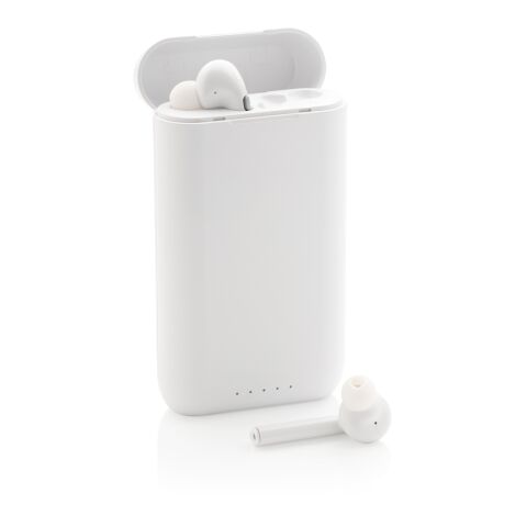 Liberty TWS earbuds with 5.000 mAh powerbank white | No Branding | not available | not available
