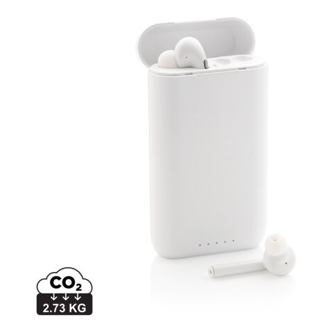 Liberty TWS earbuds with 5.000 mAh powerbank White | No Branding | not available | not available
