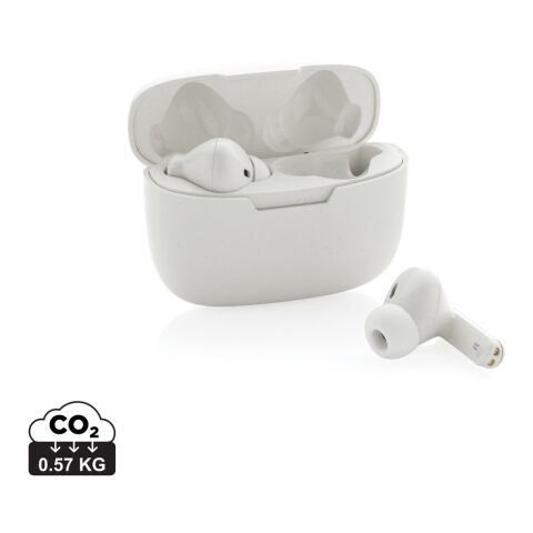 RCS recycled plastic Liberty Pro wireless earbuds white | No Branding | not available | not available
