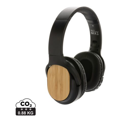 RCS and FSC® bamboo Elite Foldable wireless headphone black | No Branding | not available | not available