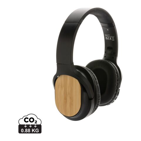 RCS and FSC® bamboo Elite Foldable wireless headphone black | No Branding | not available | not available