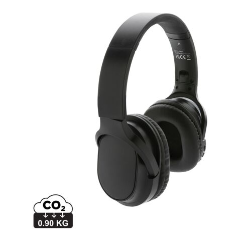 RCS recycled plastic Elite Foldable wireless headphone black | No Branding | not available | not available