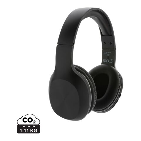 RCS recycled plastic JAM wireless headphone black | No Branding | not available | not available