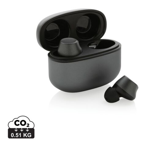 Terra RCS recycled aluminum wireless earbuds grey | No Branding | not available | not available