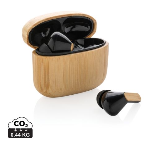 RCS recycled plastic &amp; bamboo TWS earbuds brown | No Branding | not available | not available