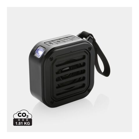 3W RCS recycled plastic wireless sunwave solar speaker black | No Branding | not available | not available