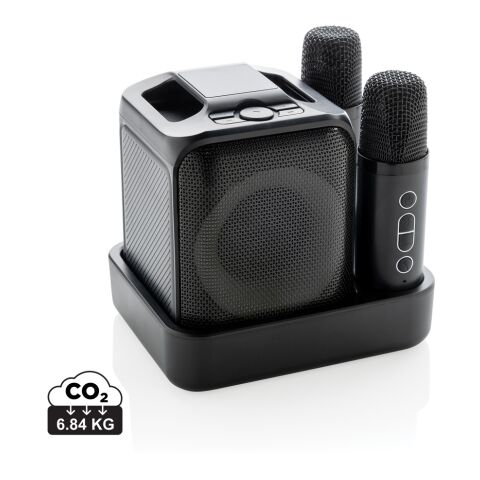 Singvibe RCS recycled plastic karaoke set with double mic black | No Branding | not available | not available