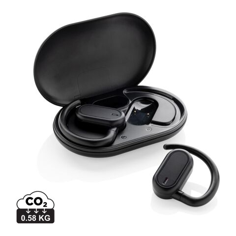 Fitsound RCS recycled plastic open ear TWS earbuds black | No Branding | not available | not available
