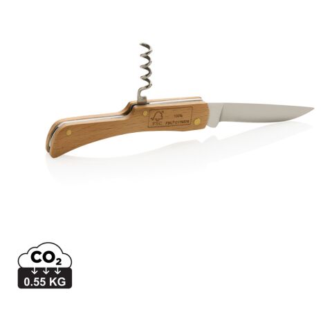 FSC wooden knife with bottle opener brown | No Branding | not available | not available