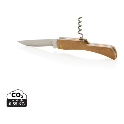FSC wooden knife with bottle opener brown | No Branding | not available | not available