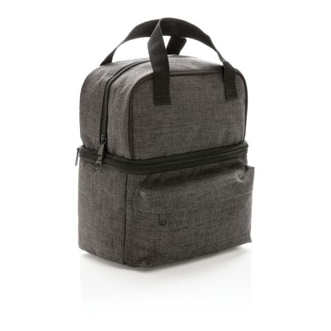 Cooler bag with 2 insulated compartments anthracite | No Branding | not available | not available
