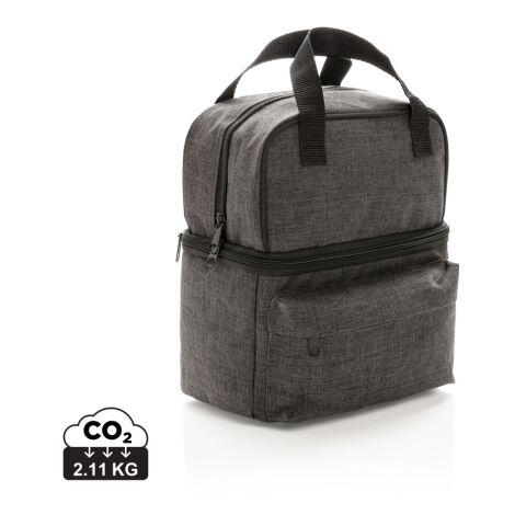 Cooler bag with 2 insulated compartments anthracite | No Branding | not available | not available