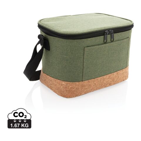 Two tone cooler bag with cork detail green | No Branding | not available | not available