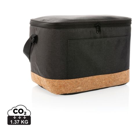 Impact AWARE RPET two tone cooler bag with cork detail black | No Branding | not available | not available | not available