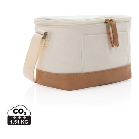Impact AWARE™ 16 oz. rcanvas six can cooler bag white | No Branding | not available | not available