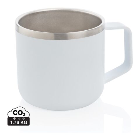 Stainless steel camp mug White | No Branding | not available | not available