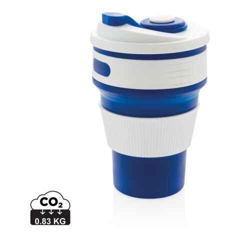 Foldable silicone cup blue | No Branding | not available | not available