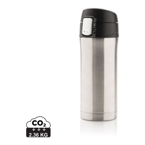 Easy lock vacuum mug silver-black | No Branding | not available | not available