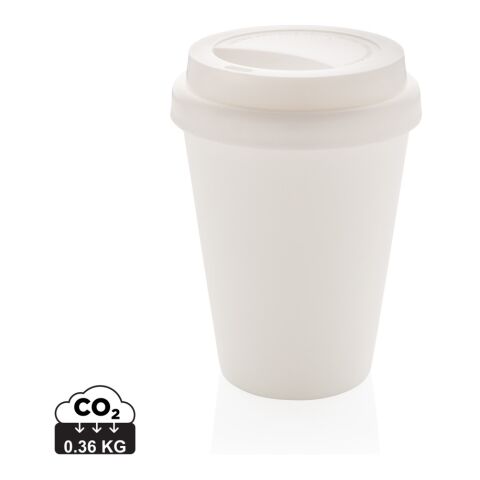 Reusable double wall coffee cup 300ml White | No Branding | not available | not available