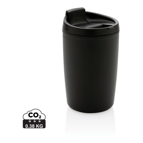 GRS Recycled PP tumbler with flip lid black | No Branding | not available | not available