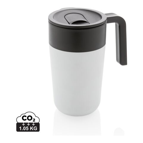 GRS Recycled PP and stainless steel mug with handle