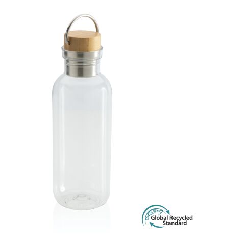 GRS RPET bottle with FSC bamboo lid and handle