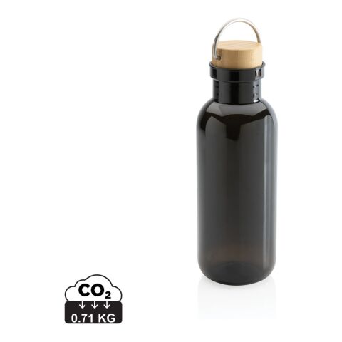 GRS RPET bottle with FSC bamboo lid and handle black | No Branding | not available | not available