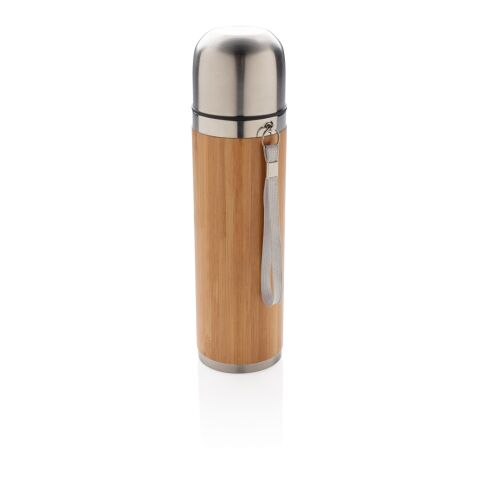 Bamboo vacuum travel flask brown | No Branding | not available | not available