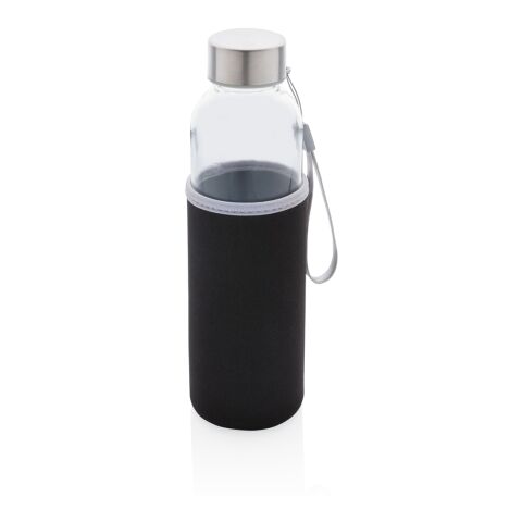 Glass bottle with neoprene sleeve black | No Branding | not available | not available