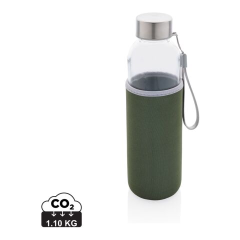 Glass bottle with neoprene sleeve