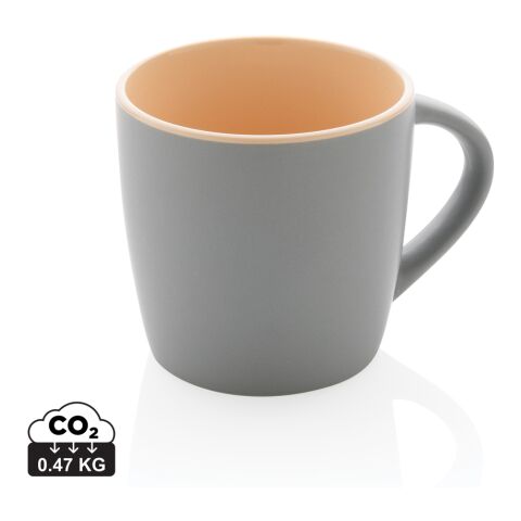 Ceramic mug with coloured inner brown-grey | No Branding | not available | not available