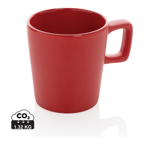 Ceramic modern coffee mug red | No Branding | not available | not available