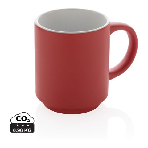 Ceramic stackable mug red | No Branding | not available | not available