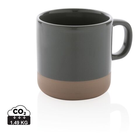 Glazed ceramic mug grey | No Branding | not available | not available