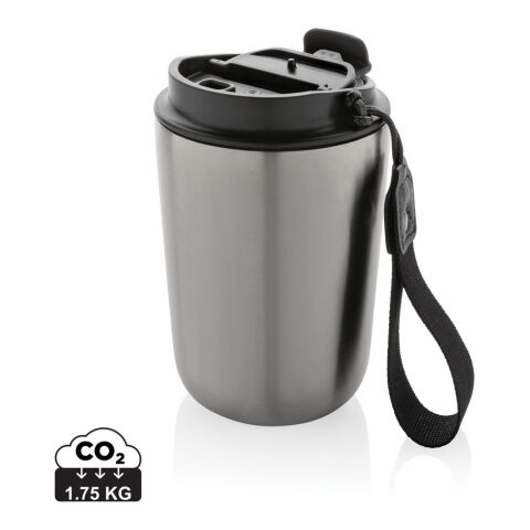 Cuppa RCS re-steel vacuum tumbler with lanyard silver-black | No Branding | not available | not available