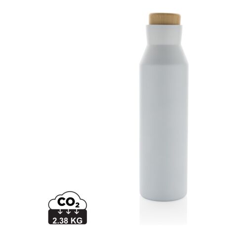 Gaia RCS certified recycled stainless steel vacuum bottle white | No Branding | not available | not available